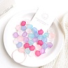 Rubberized Style Transparent Acrylic Beads OACR-L016-09-1