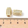 Brass Micro Pave Cubic Zirconia Beads KK-C104-06G-2