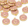 Golden Plated Alloy Enamel Charms X-ENAM-S118-07C-4