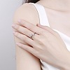 Rotatable Cat Eye Open Ring with Cubic Zirconia RJEW-Q776-01G-01-3