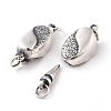 925 Sterling Silver Box Clasps STER-D035-18AS-3