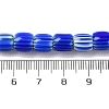Handmade Lampwork Chevron Beads Strands LAMP-K041-01B-08-5