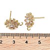 Brass Micro Pave Cubic Zirconia Studs Earring Findings KK-K364-09G-3