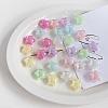 UV Plating Iridescent Acrylic Beads OACR-H038-42-1