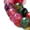 Natural Agate Round Beads Strand G-L085-8mm-01-3