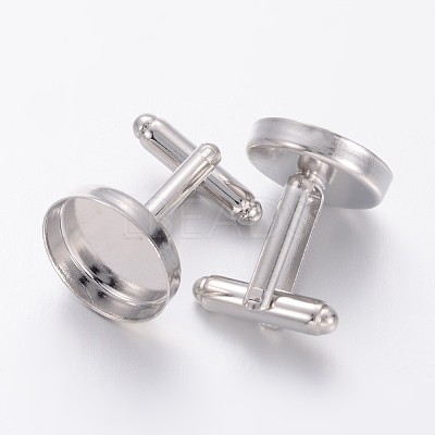 Brass Cuff Button X-KK-G175-N-1