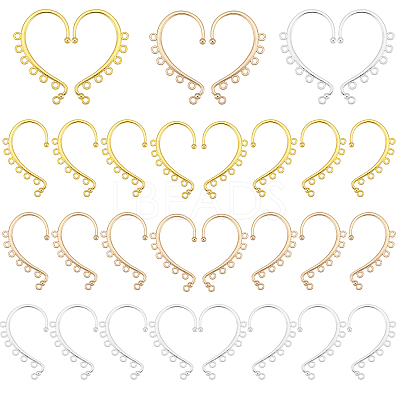 36Pcs 3 Colors Alloy Ear Cuff Findings FIND-PH0004-42-1