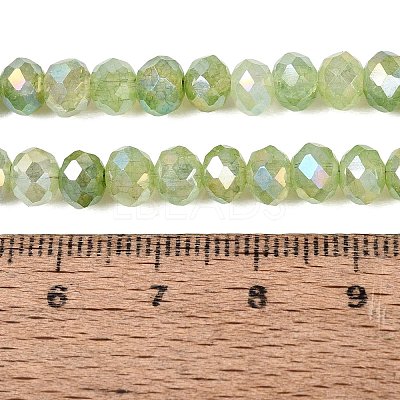 Dyed Crackle Imitation Jade Glass Beads Strands EGLA-Q131-02B-02-1