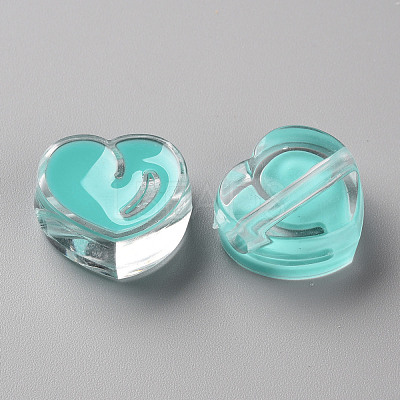 Transparent Enamel Acrylic Beads TACR-S155-004G-1