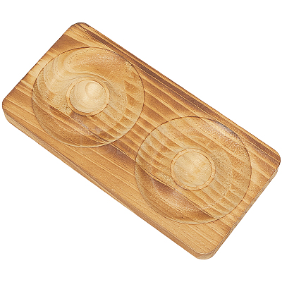 Beech Wooden Jewelry Bracelet Finger Ring Diplay Holder Tray ODIS-WH0010-02J-02-1