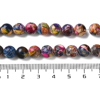 Natural Imperial Jasper Beads Strands G-I122-8mm-28-1