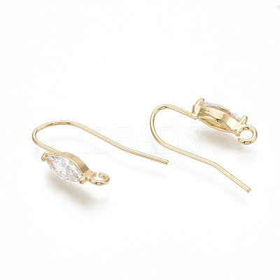 Brass Earring Hook ZIRC-Q019-006G-1