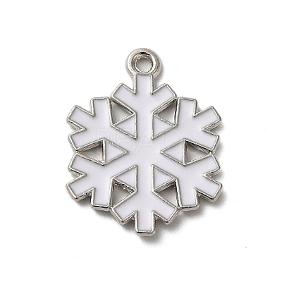 Winter Theme Alloy Enamel Pendants ENAM-M002-05R-P-1