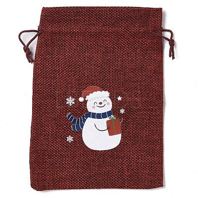 Christmas Theme Jute Cloth Storage Bags LS-ABAG-F010-01B-09-1