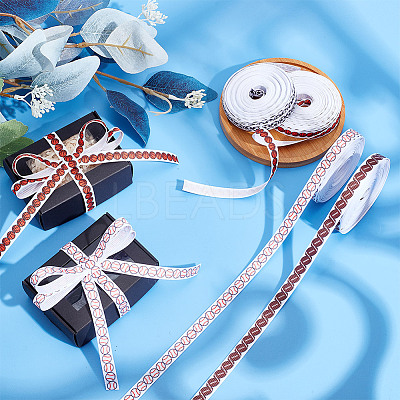 4 Rolls 4 Styles Sport Ball Theme Polyester Printed Grosgrain Ribbon OCOR-HY0001-19-1