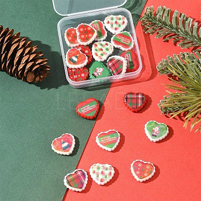20Pcs Christmas Printed Opaque Acrylic Beads OACR-FS0002-53A-1