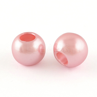 ABS Plastic Imitation Pearl European Beads X-MACR-R530-12mm-A13-1