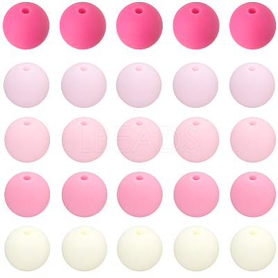 Rubberized Style Imitated Silicone Acrylic Beads MACR-PA0001-06A-01-1