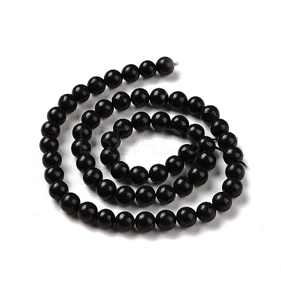 Natural Shungite Beads Strands G-D481-15A-1