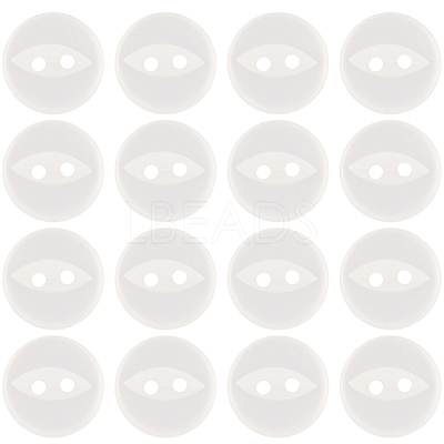 100Pcs 2-Hole Resin Buttons BUTT-CY0001-23A-1