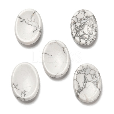 Oval Natural Howlite Worry Stone G-H073-06A-1