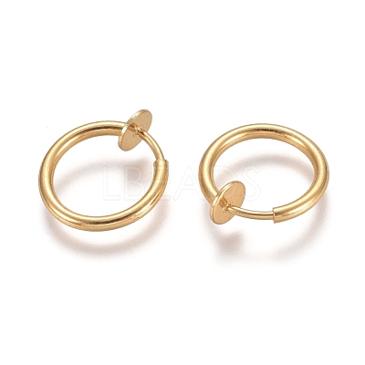 304 Stainless Steel Clip-on Earring Findings STAS-E482-17G-1