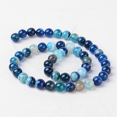 Natural Striped Agate/Banded Agate Beads AGAT-8D-8-1