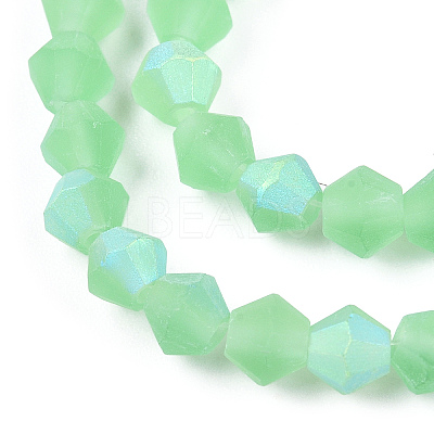 Imitate Austrian Crystal Bicone Frosted Glass Beads Strands LS-EGLA-A039-T6mm-MB24-1