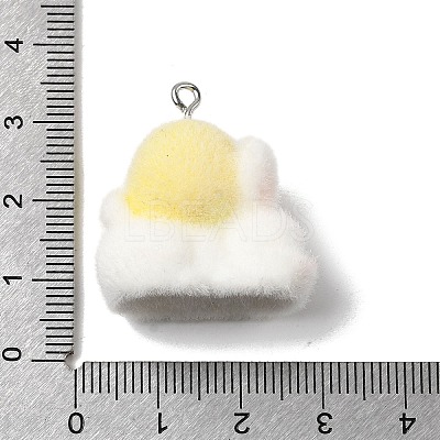Easter Opaque Resin Pendants LS-RESI-F062-03E-1