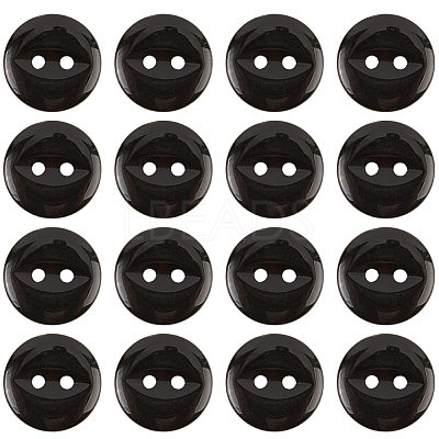 100Pcs 2-Hole Resin Buttons BUTT-CY0001-23B-1