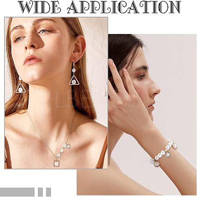 80Pcs 4 Style ABS Plastic Imitation Pearl Pendants PACR-CA0001-11-1