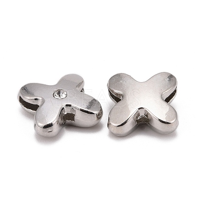 Letter Slider Beads for Watch Band Bracelet Making ALRI-O012-X-NR-1