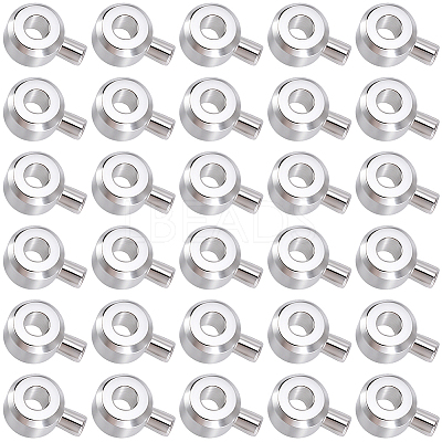 30Pcs Brass Crimp Beads KK-BBC0024-23S-1