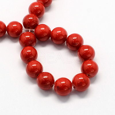 Natural Dyed Mashan Jade Gemstone Bead Strands X-G-R272-10mm-01-1