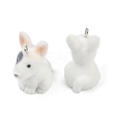 Flocky Resin Pendants FIND-A052-06B-1