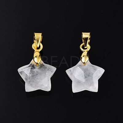 Natural Quartz Crystal Charms G-N326-142-11-1