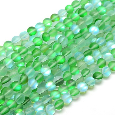 Synthetic Moonstone Beads Strands G-F142-8mm-05-1