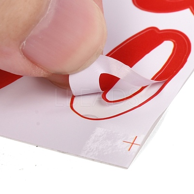 Number & Alphabet & Sign PVC Waterproof Self-Adhesive Sticker DIY-I073-04E-1