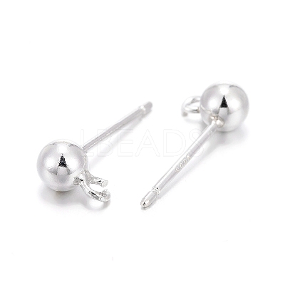 925 Sterling Silver Ear Stud Findings STER-K167-042D-S-1