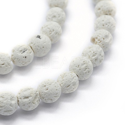 Synthetic Lava Rock Round Beads Strands X-G-E508-04-10mm-1-1
