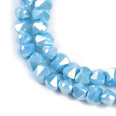 Electroplate Glass Beads Strands EGLA-B009-05A-07-1