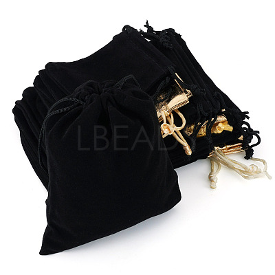 24Pcs 6 Styles Rectangle Velvet Jewelry Drawstring Bags TP-TA0001-08-1