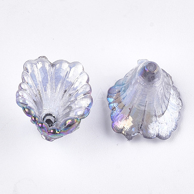 Transparent Acrylic Bead Caps TACR-T007-01-1