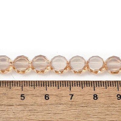 Electroplate Glass Beads Strands EGLA-L045-G-PL01-1