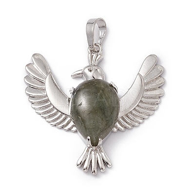 Natural Labradorite Pendants G-P484-05P-06-1
