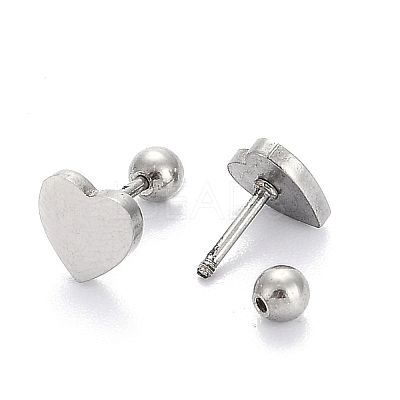 Tarnish Resistant 201 Stainless Steel Barbell Cartilage Earrings EJEW-R147-41-1