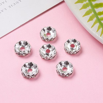 Iron Crystal Rhinestone Spacer Beads RB-A007-10MM-S-1