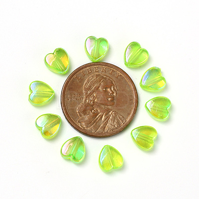 100Pcs Eco-Friendly Transparent Acrylic Beads TACR-YW0001-07G-1