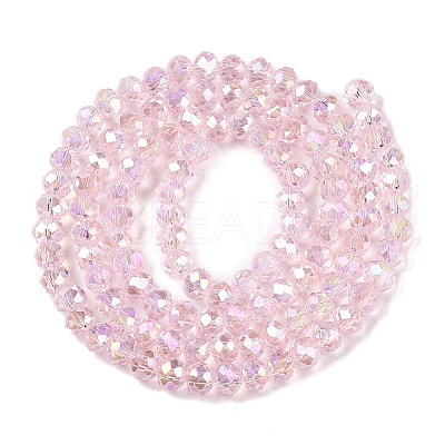 Electroplate Glass Beads Strands X-EGLA-A044-T4mm-B10-1