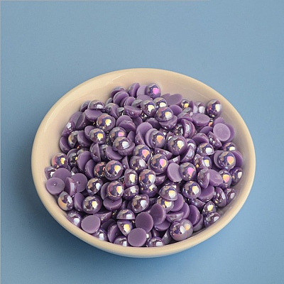 Opaque Flat Back Resin Cabochons RESI-TAC0010-71E-04-1
